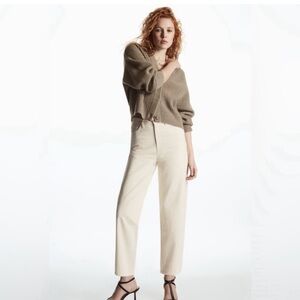 COS off-white tapered barrel ankle pants size 24